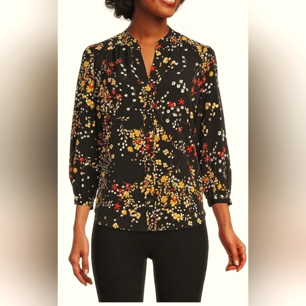 KARL LAGERFELD PARIS Floral Button Up Shirt 👕
